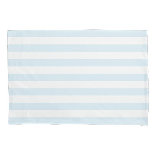 Elegant pasta Blue & White Stripes Pattern Kussensloop (Voorkant-Links)