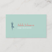 Elegant pasta Colorful Yoga Instructor Visitekaartje (Voorkant)