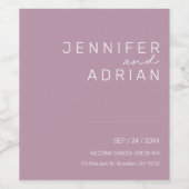 Elegant pasta-etiket (minimaal wit en rood) wijn etiket (Enkel label)