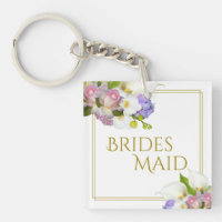 Elegant pasta Floral Bridesmaid Wedding Favor