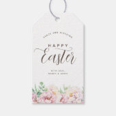 Elegant pasta Floral Easter Gift Label Cadeaulabel (Voorkant)