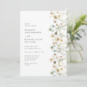 Elegant pasta Floral Wedding Kaart (Staand voorkant)