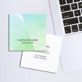 Elegant pasta Green Geometric Consultant Vierkante Visitekaartje