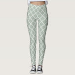 Elegant pasta-kleur Moderne groene witte Sjabloon Leggings<br><div class="desc">Elegant pasta Kleur Moderne Groene Witte Sjabloon Leggings.</div>