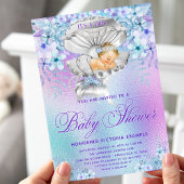 Elegant pasta Mermaid Baby Shower-uitvindingen Kaart