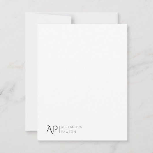 Elegant pasta Roos Aangepaste naam Persoonlijk Notitiekaartje (Voorkant)