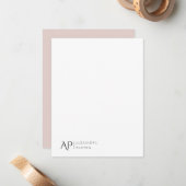 Elegant pasta Roos Aangepaste naam Persoonlijk Notitiekaartje (Voorkant / Achterkant in situ)