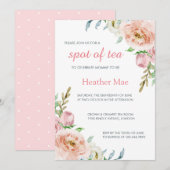 Elegant pasta roze Baby shower Kaart (Voorkant / Achterkant)