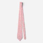 Elegant pasta roze en witte Vintage paisley Stropdas (Voorkant)
