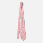 Elegant pasta roze en witte Vintage paisley Stropdas (Achterkant)