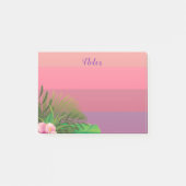 Elegant pasta roze exotische tropische Planten Post-it® Notes (Voorkant)