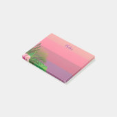 Elegant pasta roze exotische tropische Planten Post-it® Notes (Schuin)