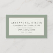 Elegant pasta roze Floral botanisch | Ecru Visitekaartje (Achterkant)