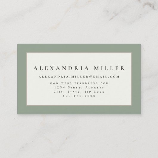 Elegant pasta roze Floral botanisch | Ecru Visitekaartje (Achterkant)