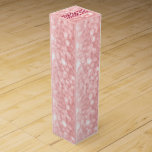 Elegant pasta roze glitter en sparkles wijn geschenkdoos<br><div class="desc">Elegant pastel roze glitter en sparkles.</div>