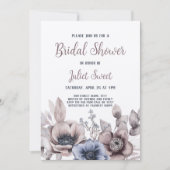 Elegant pasta-Vrijgezellenfeest van wilde bloemen Kaart (Voorkant)