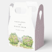 Elegant pasta Waterverf Cottage Garden Wedding Bedankdoosjes (Geopend)