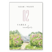 Elegant pasta Waterverf Cottage Garden Wedding Kaart (Achterkant)