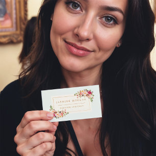 Elegant pasta Waterverf Floral Boutique Decor Visitekaartje