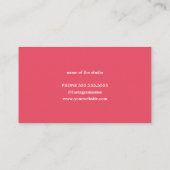 Elegant pasta White Lotus Yoga Instructor Visitekaartje (Achterkant)