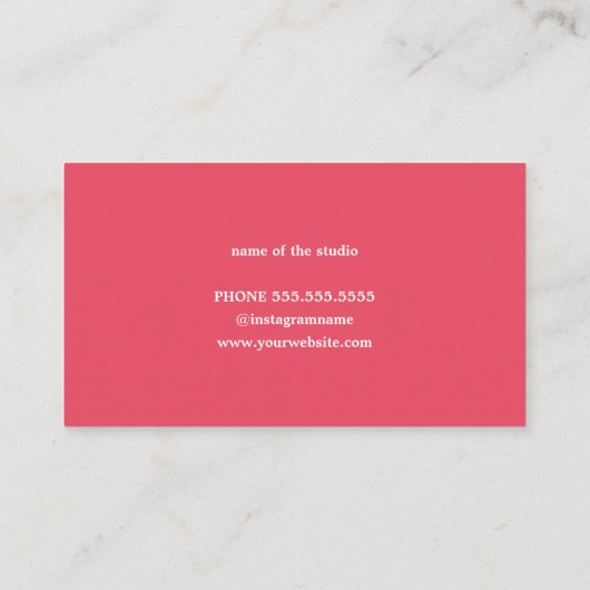 Elegant pasta White Lotus Yoga Instructor Visitekaartje (Achterkant)