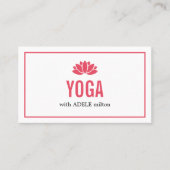 Elegant pasta White Lotus Yoga Instructor Visitekaartje (Voorkant)