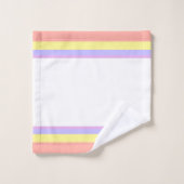 Elegant pastaafstripes op wit bad handdoek (Wasdoekje)