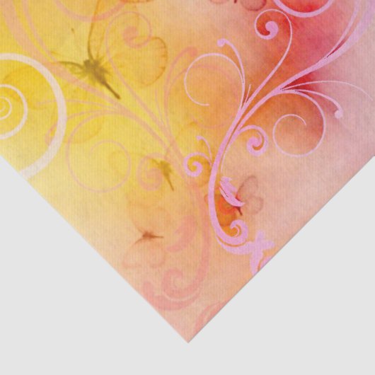 Elegant pastaafvlinnen en -zwenken tissuepapier (Detail)