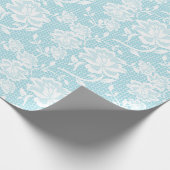 Elegant pastblauw en wit papier voor onmiddellijke (Hoek)