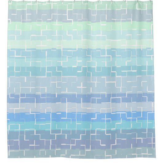 Elegant pastel Abstract patroon met meerdere kleur Douchegordijn (Voorkant)