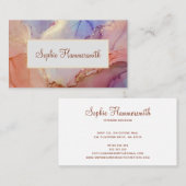 Elegant Pastel Abstract Visitekaartje (Voorkant / Achterkant)