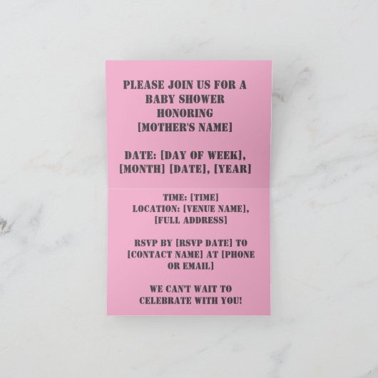 Elegant Pastel Baby shower Uitnodiging met Custom (Binnen)