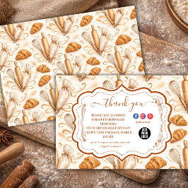 Elegant Pastel Bakery Branding Bedankkaart