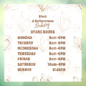 Elegant Pastel Bakery Branding Raamsticker (Vel 3)