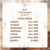 Elegant Pastel Bakery Branding Raamsticker (Vel 2)