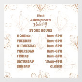 Elegant Pastel Bakery Branding Raamsticker (Vel)