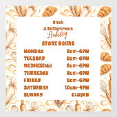 Elegant Pastel Bakery Branding Raamsticker (Vel)