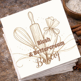 Elegant Pastel Bakery Branding Servet