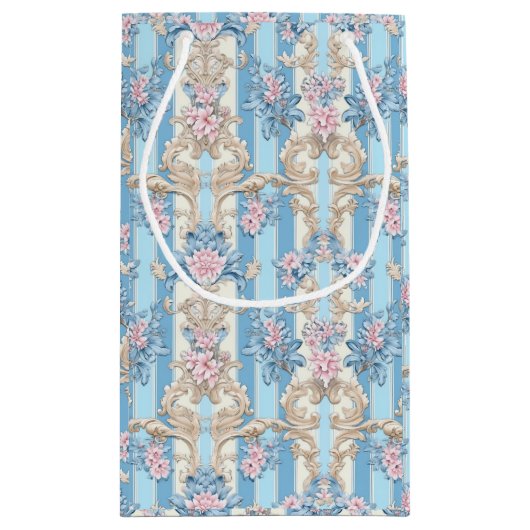 Elegant pastel barok patroon klein cadeauzakje (Achterkant)