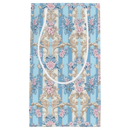 Elegant pastel barok patroon klein cadeauzakje (Voorkant)