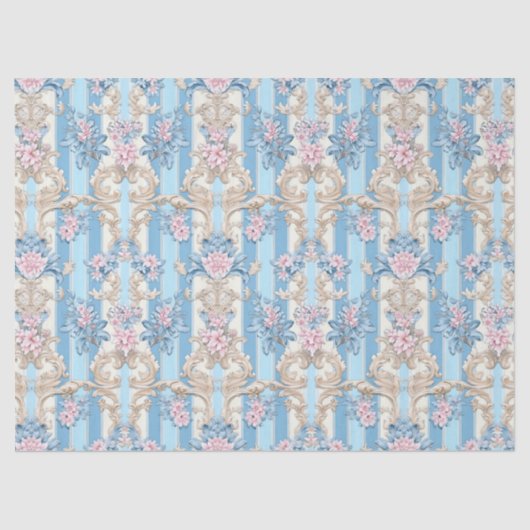 Elegant pastel barok patroon tissuepapier (Voorkant)