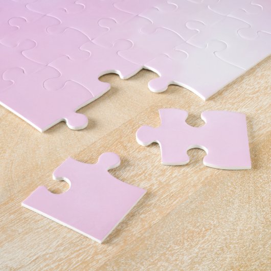 Elegant Pastel Blauw Roze Waterverf Schilderen Legpuzzel (Zijkant)