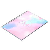 Elegant Pastel Blauw Roze Waterverf Schilderen Notitieboek (Linkerzijde)