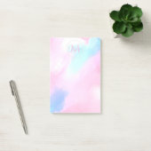 Elegant Pastel Blauw Roze Waterverf Schilderen Post-it® Notes (Kantoor)