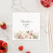 Elegant pastel bloemboeket Baby shower Servet (Insitu)
