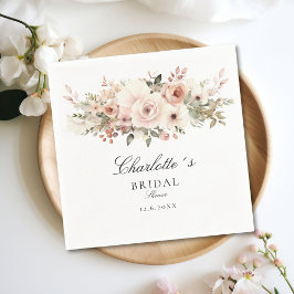 Elegant pastel bloemboeket Vrijgezellenfeest Servet