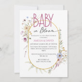 Elegant pastel Bloemen Baby shower Uitnodiging (Voorkant)