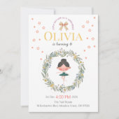 Elegant pastel bloemenballet verjaardagsontwerp kaart (Voorkant)