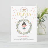 Elegant pastel bloemenballet verjaardagsontwerp kaart (Staand voorkant)