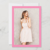 Elegant pastel bloemenfotoscript Sweet 16 Kaart (Achterkant)